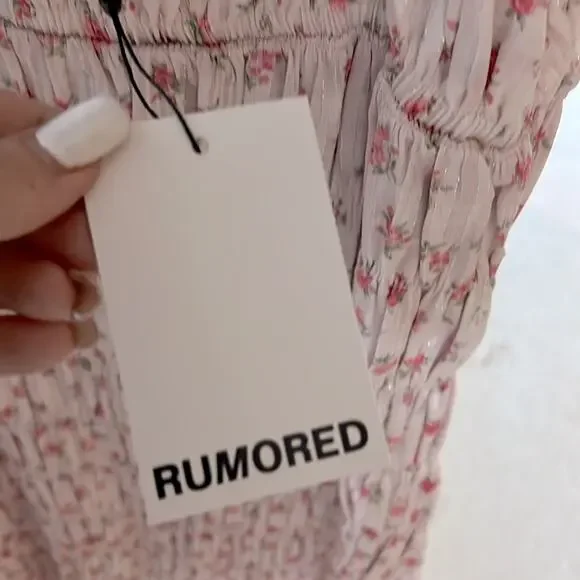 NWT $128 RUMORED Marionette midi dress / candied carnation S - Picture 9 of 14